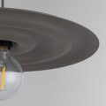 LAMPAMI - lampa wisząca pojedyncza brązowa, lampa sufitowa wisząca, oświetlenie nad stół do jadalni, nowoczesna lampa do salonu - brązowa lampa wisząca długa ONDA NEW BROWN