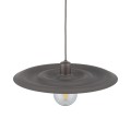 LAMPAMI - lampa wisząca pojedyncza brązowa, lampa sufitowa wisząca, oświetlenie nad stół do jadalni, nowoczesna lampa do salonu - brązowa lampa wisząca długa ONDA NEW BROWN
