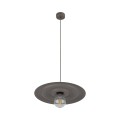 LAMPAMI - lampa wisząca pojedyncza brązowa, lampa sufitowa wisząca, oświetlenie nad stół do jadalni, nowoczesna lampa do salonu - brązowa lampa wisząca długa ONDA NEW BROWN