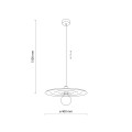 LAMPAMI - brązowa lampa wisząca długa ONDA NEW BROWN szkic