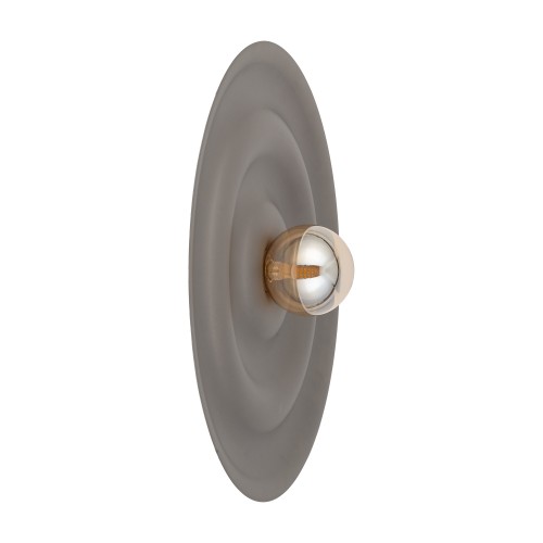 LAMPAMI - kinkiet dekoracyjny nowoczesny brązowy, lampa ścienna, kinkiet ścienny płaski, kinkiet na przedpokój, kinkiet do salonu nowoczesny ONDA NEW BROWN L