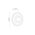 LAMPAMI - kinkiet dekoracyjny nowoczesny ONDA NEW BROWN M szkic