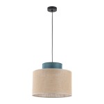 Lampa wisząca pojedyncza 170 cm 1xE27 DUO JUTA GREEN