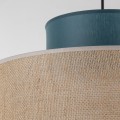 LAMPAMI - lampa wisząca pojedyncza, lampa wisząca beżowa, lampa do salonu, lampa do kuchni wisząca, lampa do sypialni wisząca przy łóżku, lampa sufitowa pojedyncza wisząca długa DUO JUTA GREEN