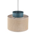 LAMPAMI - lampa wisząca pojedyncza, lampa wisząca beżowa, lampa do salonu, lampa do kuchni wisząca, lampa do sypialni wisząca przy łóżku, lampa sufitowa pojedyncza wisząca długa DUO JUTA GREEN