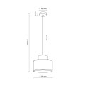LAMPAMI -  lampa sufitowa pojedyncza wisząca długa DUO JUTA GREEN szkic