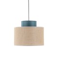 LAMPAMI - lampa wisząca pojedyncza, lampa wisząca beżowa, lampa do salonu, lampa do kuchni wisząca, lampa do sypialni wisząca przy łóżku, lampa sufitowa pojedyncza wisząca długa DUO JUTA GREEN
