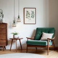 LAMPAMI - lampa wisząca do sypialni przy łóżku szkło ryflowane, lampa sufitowa pojedyncza wisząca, lampa do salonu, lampa do kuchni wisząca, lampa do jadalni SOPHIA GREEN COGNAC