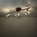 LAMPAMI - lampa sufitowa kule szklane nieregularne, nowoczesne oświetlenie do salonu, nowoczesna lampa do przedpokoju, przytulna lampa do sypialni LAVA BROWN