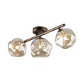 LAMPAMI - lampa sufitowa kule szklane nieregularne, nowoczesne oświetlenie do salonu, nowoczesna lampa do przedpokoju, przytulna lampa do sypialni LAVA BROWN