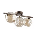 LAMPAMI - lampa sufitowa kule szklane nieregularne, nowoczesne oświetlenie do salonu, nowoczesna lampa do przedpokoju, przytulna lampa do sypialni LAVA BROWN
