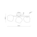 LAMPAMI - lampa sufitowa kule szklane nieregularne LAVA BROWN szkic