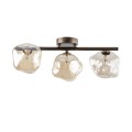 LAMPAMI - lampa sufitowa kule szklane nieregularne, nowoczesne oświetlenie do salonu, nowoczesna lampa do przedpokoju, przytulna lampa do sypialni LAVA BROWN