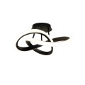 LAMPAMI - lampa ledowa do pokoju sufitowa czarna, lampa do salonu, lampa do kuchni, lampa na korytarz, plafon sufitowy SPLOT 32W LED