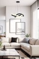 LAMPAMI - lampa ledowa do pokoju sufitowa czarna, lampa do salonu, lampa do kuchni, lampa na korytarz, plafon sufitowy SPLOT 32W LED