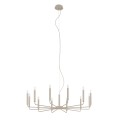 LAMPAMI - nowoczesny żyrandol do salonu beżowy, duży nowoczesny żyrandol do salonu, żyrandol modern classic, lampa wisząca nad stół w jadalni, lampa na korytarz, lampa wisząca do wysokiego salonu ORTO B NOWODVORSKI