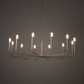 LAMPAMI - nowoczesny żyrandol do salonu beżowy, duży nowoczesny żyrandol do salonu, żyrandol modern classic, lampa wisząca nad stół w jadalni, lampa na korytarz, lampa wisząca do wysokiego salonu ORTO B NOWODVORSKI