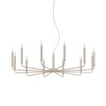LAMPAMI - nowoczesny żyrandol do salonu beżowy, duży nowoczesny żyrandol do salonu, żyrandol modern classic, lampa wisząca nad stół w jadalni, lampa na korytarz, lampa wisząca do wysokiego salonu ORTO B NOWODVORSKI