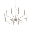 LAMPAMI - nowoczesny żyrandol do salonu beżowy, duży nowoczesny żyrandol do salonu, żyrandol modern classic, lampa wisząca nad stół w jadalni, lampa na korytarz, lampa wisząca do wysokiego salonu ORTO B NOWODVORSKI