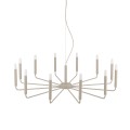 LAMPAMI - nowoczesny żyrandol do salonu beżowy, duży nowoczesny żyrandol do salonu, żyrandol modern classic, lampa wisząca nad stół w jadalni, lampa na korytarz, lampa wisząca do wysokiego salonu ORTO B NOWODVORSKI