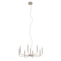 LAMPAMI - nowoczesny żyrandol do salonu świecznikowy, lampa wisząca do wysokiego salonu, nowoczesny żyrandol do salonu, beżowa lampa wisząca modern classic, oświetlenie do jadalni nad stół, oświetlenie do salonu, oświetlenie korytarza - ORTO NOWODVORSKI
