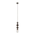 LAMPAMI - lampa dekoracyjna wisząca pojedyncza brązowa, lampa wisząca pojedyncza, lampa wisząca do sypialni przy łóżku, designerska lampa wisząca, długa lampa wisząca TOWER BROWN