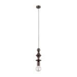 Lampa dekoracyjna wisząca pojedyncza brązowa 150 cm 1xE27 TOWER BROWN