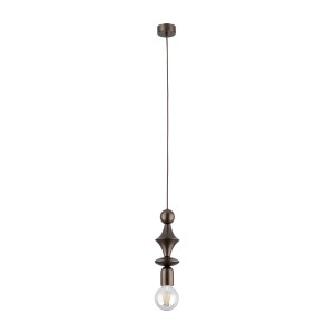 Lampa dekoracyjna wisząca pojedyncza brązowa 150 cm 1xE27 TOWER BROWN