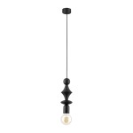Lampa dekoracyjna wisząca pojedyncza czarna 150 cm 1xE27 TOWER BLACK