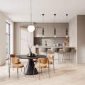 LAMPAMI - lampa dekoracyjna wisząca pojedyncza czarna, ładna lampa do salonu, lampa dekoracyjna czarna, lampa wisząca pojedyncza czarna TOWER BLACK