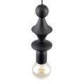 LAMPAMI - lampa dekoracyjna wisząca pojedyncza czarna, ładna lampa do salonu, lampa dekoracyjna czarna, lampa wisząca pojedyncza czarna TOWER BLACK