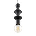 LAMPAMI - lampa dekoracyjna wisząca pojedyncza czarna, ładna lampa do salonu, lampa dekoracyjna czarna, lampa wisząca pojedyncza czarna TOWER BLACK