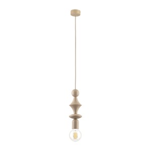 Lampa dekoracyjna wisząca pojedyncza beżowa 150 cm 1xE27 TOWER SABIA