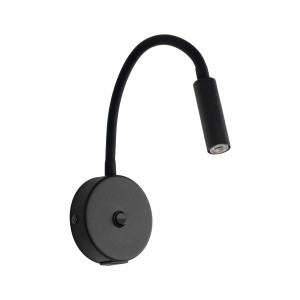  Lampka do czytania w łóżku czarny kinkiet z włącznikiem 1xG9 LAGOS BLACK USB