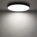 LAMPAMI - plafon sufitowy 60 cm IP54 ledowy, oświetlenie led zewnętrzne domu, lampa ledowa do garażu, oświetlenie do łazienki, plafon sufitowy ledowy VELIS BROWN PLAFON LED 60W IP54