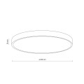 LAMPAMI - plafon sufitowy ledowy VELIS BROWN PLAFON LED 60W IP54 szkic