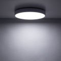 LAMPAMI - plafon ledowy sufitowy biały IP54, lampa sufitowa ledowa biała, lampa sufitowa do łazienki, lampa ledowa do garażu, lampa sufitowa na taras VELIS WHITE PLAFON LED 30W IP54
