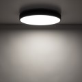 LAMPAMI - lampa sufitowa led IP54 czarna, lampa led na sufit, oświetlenie do kuchni sufitowe, oświetlenie led zewnętrzne domu, lampa ledowa do garażu, oświetlenie do łazienki, lampa biurowa VELIS BLACK