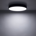 LAMPAMI - lampa sufitowa led IP54 czarna, lampa led na sufit, oświetlenie do kuchni sufitowe, oświetlenie led zewnętrzne domu, lampa ledowa do garażu, oświetlenie do łazienki, lampa biurowa VELIS BLACK