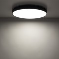 LAMPAMI - lampa sufitowa led IP54 czarna, lampa sufitowa do łazienki, oświetlenie do kuchni sufitowe, oświetlenie led zewnętrzne domu, lampa sufitowa ledowa, plafon ledowy sufitowy VELIS BLACK