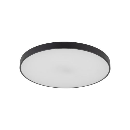 LAMPAMI - plafon sufitowy 60 cm IP54 ledowy czarny, lampa led na sufit, plafon ledowy sufitowy, oświetlenie do kuchni sufitowe, oświetlenie led zewnętrzne domu, lampa ledowa do garażu, oświetlenie do łazienki - plafon sufitowy VELIS BLACK