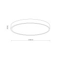 LAMPAMI - plafon ledowy sufitowy biały IP54 VELIS WHITE szkic