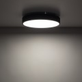 LAMPAMI - lampa sufitowa ledowa czarna IP54, plafon ledowy sufitowy, czarny plafon, oświetlenie do kuchni sufitowe, oświetlenie do łazienki, oświetlenie zewnętrzne, lampa led na sufit VELIS BLACK
