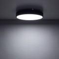 LAMPAMI - lampa sufitowa ledowa czarna IP54, plafon ledowy sufitowy, czarny plafon, oświetlenie do kuchni sufitowe, oświetlenie do łazienki, oświetlenie zewnętrzne, lampa led na sufit VELIS BLACK