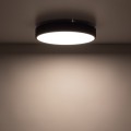LAMPAMI - lampa sufitowa ledowa czarna IP54, plafon ledowy sufitowy, czarny plafon, oświetlenie do kuchni sufitowe, oświetlenie do łazienki, oświetlenie zewnętrzne, lampa led na sufit VELIS BLACK