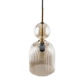LAMPAMI - lampa dekoracyjna wisząca, lampa wisząca do sypialni przy łóżku, modna lampa do salonu, lampa nad stołem w jadalni lampa sufitowa wisząca czarna SOPHIA COGNAC