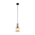 LAMPAMI - lampa dekoracyjna wisząca, lampa wisząca do sypialni przy łóżku, modna lampa do salonu, lampa nad stołem w jadalni lampa sufitowa wisząca czarna SOPHIA COGNAC