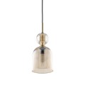 LAMPAMI - lampa dekoracyjna wisząca, lampa wisząca do sypialni przy łóżku, modna lampa do salonu, lampa nad stołem w jadalni lampa sufitowa wisząca czarna SOPHIA COGNAC