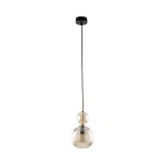 Lampa wisząca do sypialni, salonu, jadalni szklana kula ryflowana 150 cm 1xE14 SOPHIA COGNAC 