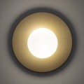 LAMPAMI - kinkiet ścienny szczotkowane złoto, klosz biała kula, kinkiet ścienny do salonu, lampa na korytarz, kinkiet dekoracyjny nowoczesny, kinkiet kula SATURN M NOWODVORSKI